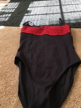 Collection Women's Swimsuit Stripe Size 8 Blue Red One Piece